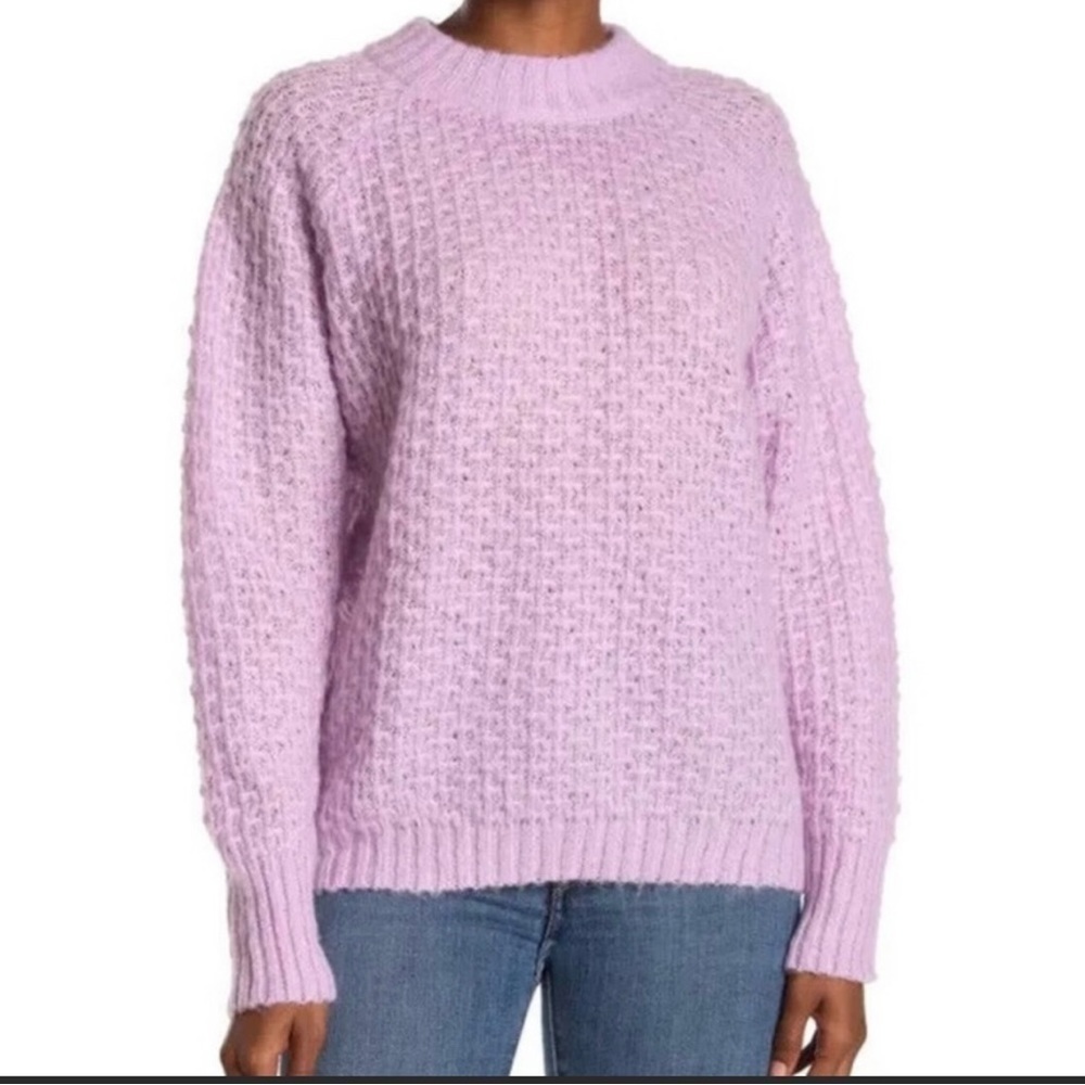 FRNCH Paris Women’s Knit Sweater Crew Neckline Lavender NWT Sz S/M